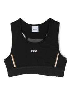 BOSS Kidswear débardeur crop à logo imprimé - Noir