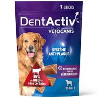 Vetocanis | Dentactiv | Tandstick | Gourmet hondentraktaties | Hygiëne en gezondheid | Rijk aan vlees | 85% kip | Aanbevolen door dierenartsen | hond 2 tot 15 kg