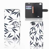 Wiko Rainbow Jam Hoesje Leaves Blue