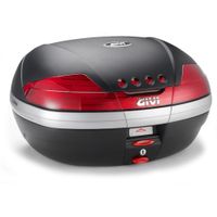 GIVI V46 Monokey Topkoffer, Topkoffers en zijkoffers voor de moto, rode reflectoren, zwarte cover - thumbnail