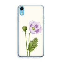 Purple poppy: iPhone XR Transparant Hoesje - thumbnail