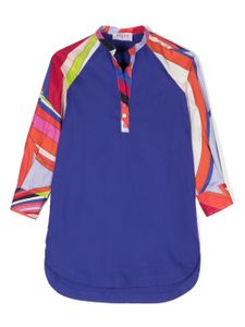 PUCCI Junior robe-chemise à imprimé abstrait - Violet