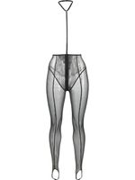 Maison Close legging à effet de transparence - Noir - thumbnail