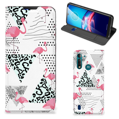 Motorola Moto G8 Power Lite Hoesje maken Flamingo Triangle