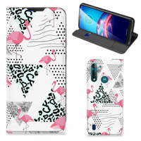 Motorola Moto G8 Power Lite Hoesje maken Flamingo Triangle