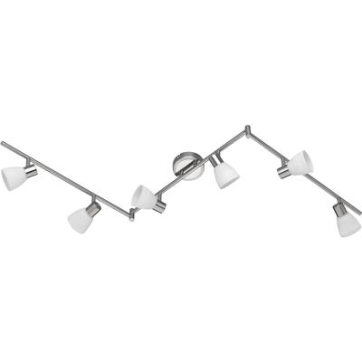 LED Plafondspot - Trion Caru - 18W - G9 Fitting - Warm Wit 3000K - 6-lichts - Dimbaar - Rechthoek - Mat Nikkel - LED Plafondspot - Trion Caru - 18W - G9 Fitting - Warm Wit 3000K - 6-lichts - Dimbaar - Rechthoek - Mat Nikkel -