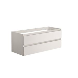 Onderkast Allibert Alma 120x46x47,2 cm Spaanplaat Glanzend Wit (dubbele wastafel optioneel)