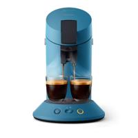 Senseo Original Plus Koffiepadmachine, Koffiesterktekeuze, Coffee Boost Technologie, Gerecycled Plastic, Blauw Pavone (CSA210/00)