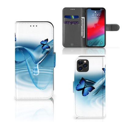 Apple iPhone 11 Pro Telefoonhoesje met Pasjes Vlinders Apple iPhone 11 Pro Telefoonhoesje met Pasjes Vlinders