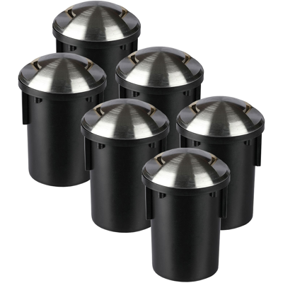 V-TAC Set van 6 grondspots RVS 12V rond MR16 3000K IP67 waterdicht - 2 Lichts V-TAC Set van 6 grondspots RVS 12V rond MR16 3000K IP67 waterdicht - 2 Lichts