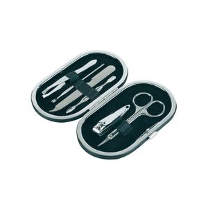 6-delige manicure set in luxe zwarte houder