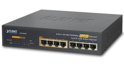 Planet GSD-804P netwerk-switch Unmanaged Gigabit Ethernet (10/100/1000) Zwart Power over Ethernet (PoE)