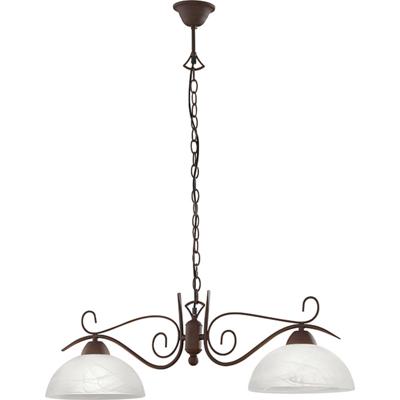 LED Hanglamp - Hangverlichting - Trion Kantra - E27 Fitting - 2-lichts - Rond - Roestkleur - Aluminium LED Hanglamp - Hangverlichting - Trion Kantra - E27 Fitting - 2-lichts - Rond - Roestkleur - Aluminium