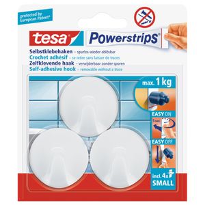 9x Tesa Powerstrips ronde haken small klusbenodigdheden 4 cm