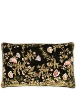 Anke Drechsel coussin à fleurs brodées - Vert