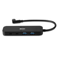 LINDY LINDY USB 3.2 Gen 1 Typ C Hub 4 Port USB-C (USB 3.2 Gen 2) multiport hub 4 poorten Zwart - thumbnail