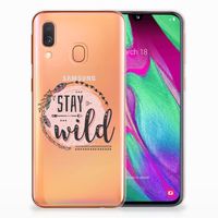 Samsung Galaxy A40 Telefoonhoesje met Naam Boho Stay Wild