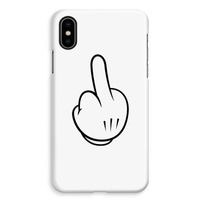 Middle finger white: iPhone XS Max Volledig Geprint Hoesje