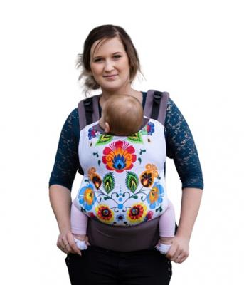 Luna Dream draagzak Standard Folk katoen wit/rood/groen