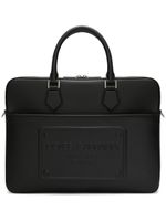 Dolce & Gabbana logo-embossed leather laptop bag - Noir