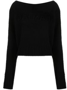 Balmain pull à col bateau - Noir