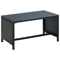 Salontafel 70x40x38 cm poly rattan zwart