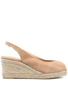 Castañer espadrilles compensées à bout ouvert - Marron