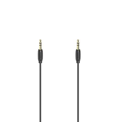 Hama 00205117 Jackplug Audio Aansluitkabel [1x Jackplug male 3,5 mm - 1x Jackplug male 3,5 mm] 0.5 m Zwart
