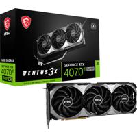 MSI Nvidia GeForce RTX 4070 Ti Super Videokaart VENTUS 3X OC 16 GB GDDR6X-RAM PCIe x16 DisplayPort, HDMI NVIDIA G-Sync , Overclocked - thumbnail