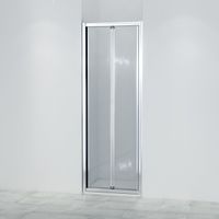 Saniclass ID05 Vouwdeur - 90x190cm - 6mm veiligheidsglas - alu profiel - anti kalk - chroom SW8416