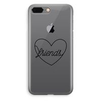 Friends heart black: iPhone 8 Plus Transparant Hoesje - thumbnail