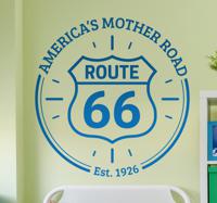 Muursticker route 66 the mother road - thumbnail