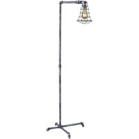 Led Vloerlamp - Trion Githa - E27 Fitting - 1-lichts - Rond - Antiek Zilver - Aluminium