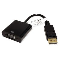 Value 12.99.3136 DisplayPort-kabel DisplayPort / VGA Adapterkabel DisplayPort-stekker, VGA-bus 15-polig 0.15 m Zwart - thumbnail