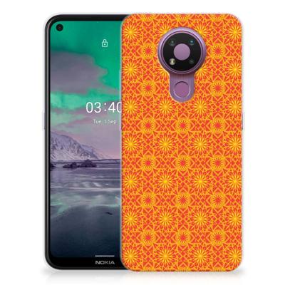 Nokia 3.4 TPU bumper Batik Oranje Nokia 3.4 TPU bumper Batik Oranje
