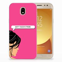 Samsung Galaxy J5 2017 Silicone-hoesje Woman Don't Touch My Phone - thumbnail