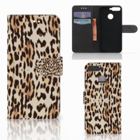 Huawei Y6 2018 Telefoonhoesje met Pasjes Leopard