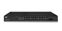 ACT AC4434 24-Poorts 10/100Mbps PoE+ Switch met 2 Gigabit Combo-poorten