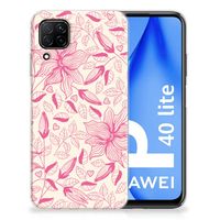 Huawei P40 Lite TPU Case Pink Flowers - thumbnail