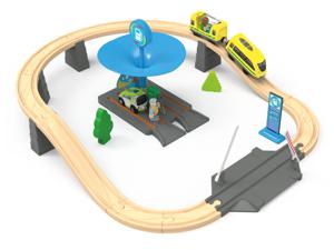 Playtive Houten treinbaanset tankstation