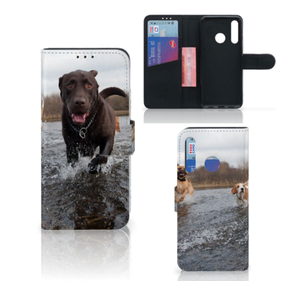 Huawei P Smart Plus (2019) Telefoonhoesje met Pasjes Honden Labrador