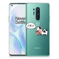 OnePlus 8 Pro Telefoonhoesje met Naam Cow