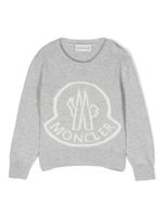 Moncler Enfant logo-print knitted jumper - Gris - thumbnail