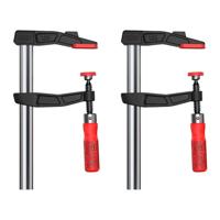 Bessey Schroefklemmen, jubileumset (2x getemperd gietijzer, spanwijdte 250 mm, projectie 120 mm, rail 29x9 mm, eenhandklem) TGA25SET-135