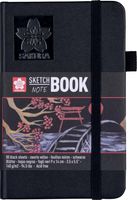 Sakura schetsboek, 80 vel, 140 g/m², ft 9 x 14 cm, zwart papier - thumbnail