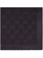 Gucci GG jacquard-woven scarf - Noir