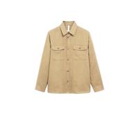 Mango Man regular fit overhemd lichtbeige