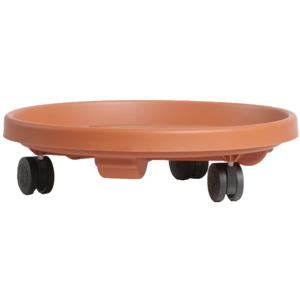 Prosperplast Plantentrolley - multiroller - rond - bruin - 30 cm