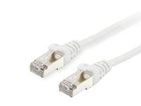 Equip 605517 RJ45 Netwerkkabel, patchkabel CAT 6 S/FTP 0.50 m Wit Vergulde steekcontacten 1 stuk(s)