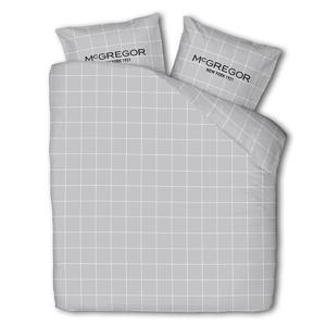 Flanellen Dekbedovertrek McGregor Gray Grid - Tweepersoons (200x240 cm) - Grijs - Dessin: Ruiten - McGregor - Dekbed-Discounter.nl